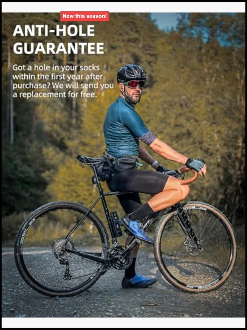 Performance Cycling Socks Breathable Moisture-Wicking Compression Crew Length